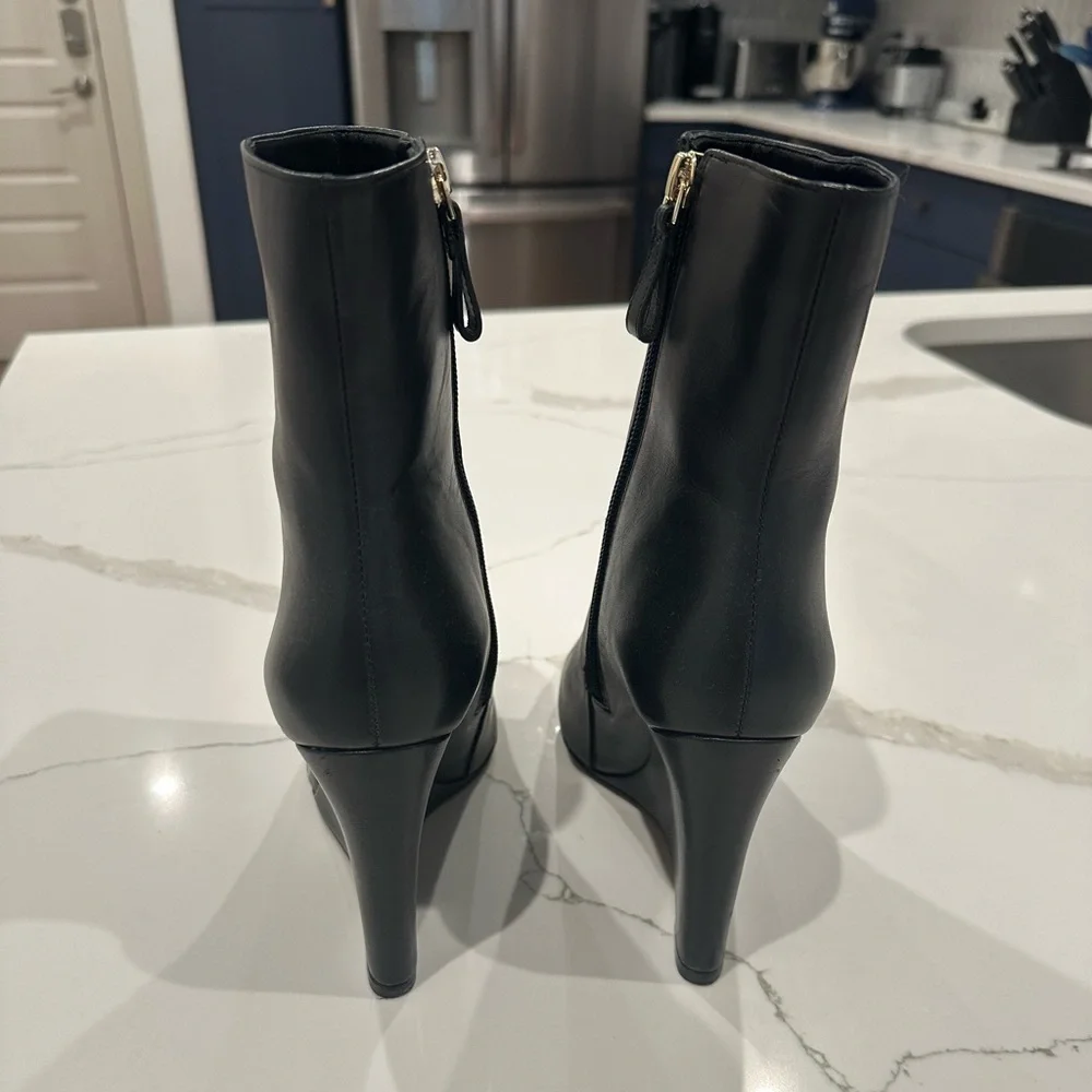 ALEXANDRE BIRMAN -  Angelina 100 Leather Wedge Bootie - Size 37 - Picture 4 of 5